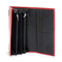Женский кожаный кошелек BR DR. BOND W501-4 red-black