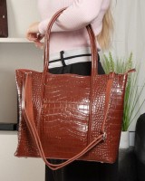 Женская кожаная сумка ALEX RAI 00109 camel