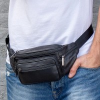 Мужская кожаная сумка на пояс Vintage 20205 