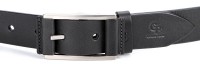 Мужской кожаный чёрный ремень GRANDE PELLE 00869