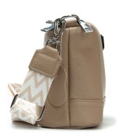 Женский молодежный кожаный клатч ALEX RAI 29012 beige