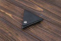 Монетница ручной работы из кожи Краст VOILE черная cn1-kblk