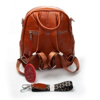 Женский кожаный рюкзак ALEX RAI 8907-9 camel croco