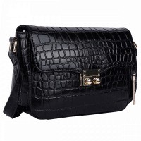 Женская кожаная сумка Ashwood C50 Black (Черный)