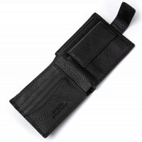 Мужской кожаный кошелек  DR. BOND MS-28CK black
