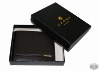 Мужское кожаное коричневое портмоне CROSS CLASSIC CENTURY AC018121B-3