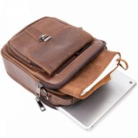 Мужская кожаная сумка через плечо Vintage 20396