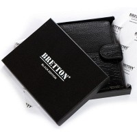Мужской кожаный кошелек с обложкой на спаспорт BE BRETTON 42-NDL10 black