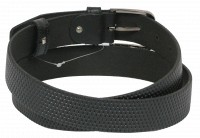 Кожаный мужской ремень Skipper 1051-35 черный 3,5 см.