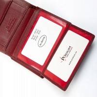 Женский кожаный кошелек Bright DR. BOND WS-36 wine red