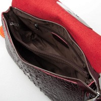 Женская кожаная сумка через плечо ALEX RAI 9346 bordo