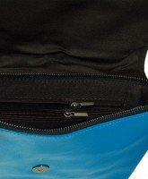 Женская голубая кожаная сумка-клатч TRAUM 7312-07