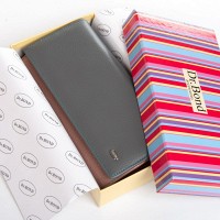 Женский кожаный кошелек Rainbow DR. BOND WRS-501-2 gray