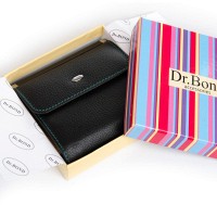 Женский кожаный кошелек Rainbow DR. BOND WRS-33-1 black