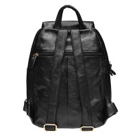Женский городской кожаный рюкзак Keizer k1322-black