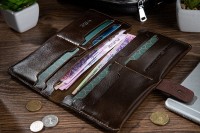 Кожаный бумажник Hi Art WP-06 Crystal Olive