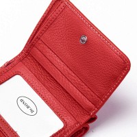 Женский кожаный кошелек Bright DR. BOND WS-403 red