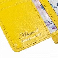 Английский женский кожаный кошелек Ashwood J54 AURORA (Желтый)