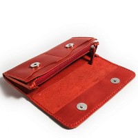 Кожаный красный кошелек BOGZ «Медисон» p4m39s1