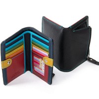 Женский кожаный кошелек Rainbow  DR. BOND  WRN-2 black