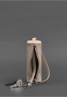 Женская кожаная ключница 3.0 Тубус светло-бежевая краст BN-KL-3-LIGHT-BEIGE