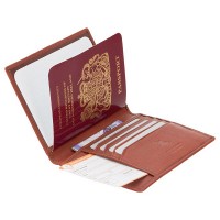 Обложка для документов из кожи Visconti 2201 Polo (Brown)