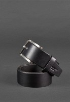 Мужской кожаный ремень BlankNote 40 мм черный BN-BELT-2-RAVEN