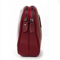 Молодежный клатч из кожи ALEX RAI 88089 bordo