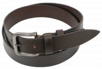 Мужской кожаный ремень под джинсы Skipper 1268-38 коричневый 3,8 см