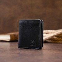 Мужское кожаное портмоне GRANDE PELLE 11332 Синее