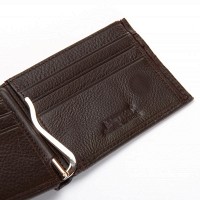 Мужской кожаный кошелек с зажимом для купюр BE BRETTON 168-24C brown