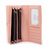 Женский кожаный кошелек Classik  DR. BOND W501 pink purple