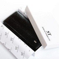 Женский кожаный лаковый кошелек SERGIO TORRETTI FEW501 black