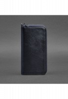 Кожаное портмоне на молнии  BlankNote 6.1 Темно-синее BN-PM-6-1-NAVY-BLUE