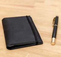 Мужская обложка для паспорта ручной работы BlankNote 2.0 графит (кожа)