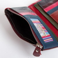 Женский кожаный кошелек Classik  DR. BOND WRS-239-1 wine red