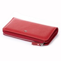 Женский кожаный кошелек Classik  DR. BOND WN-23-21 red