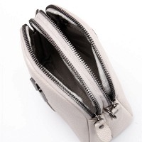 Молодежный клатч из кожи ALEX RAI 88089 white