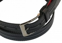 Мужской кожаный ремень под брюки Skipper 1029-35 черный 3,5 см