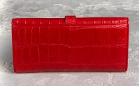 Женский красный кошелек из кожи крокодила Ekzotic Leather cw24