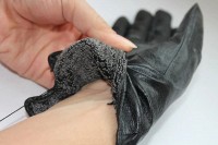 Женские кожаные перчатки Shust Gloves чёрные -2208 S