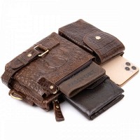 Мужская кожаная сумка на пояс Vintage 20401