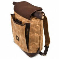 Мужской рюкзак из кожи и канваса TARWA RCw-5191-3md