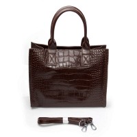 Женская кожаная сумка через плечо ALEX RAI 8804 brown