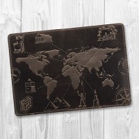 Кожаное портмоне Hi Art 7 wonders of the world PB-02-S19-1106-T002