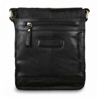 Мужская кожаная сумка Ashwood  G31 Black (Черный)