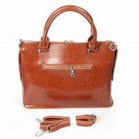 Женская кожаная сумка ALEX RAI 8542 coffee croco