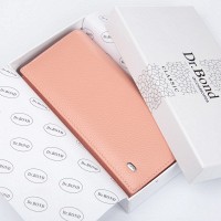 Женский кожаный кошелек Classik  DR. BOND W501-2 pink purple