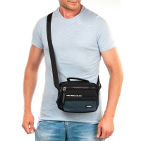 Мужская тканевая сумка через плечо Lanpad 4120 blue