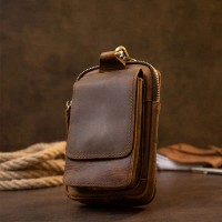 Мужская кожаная сумка на пояс Vintage 20419 